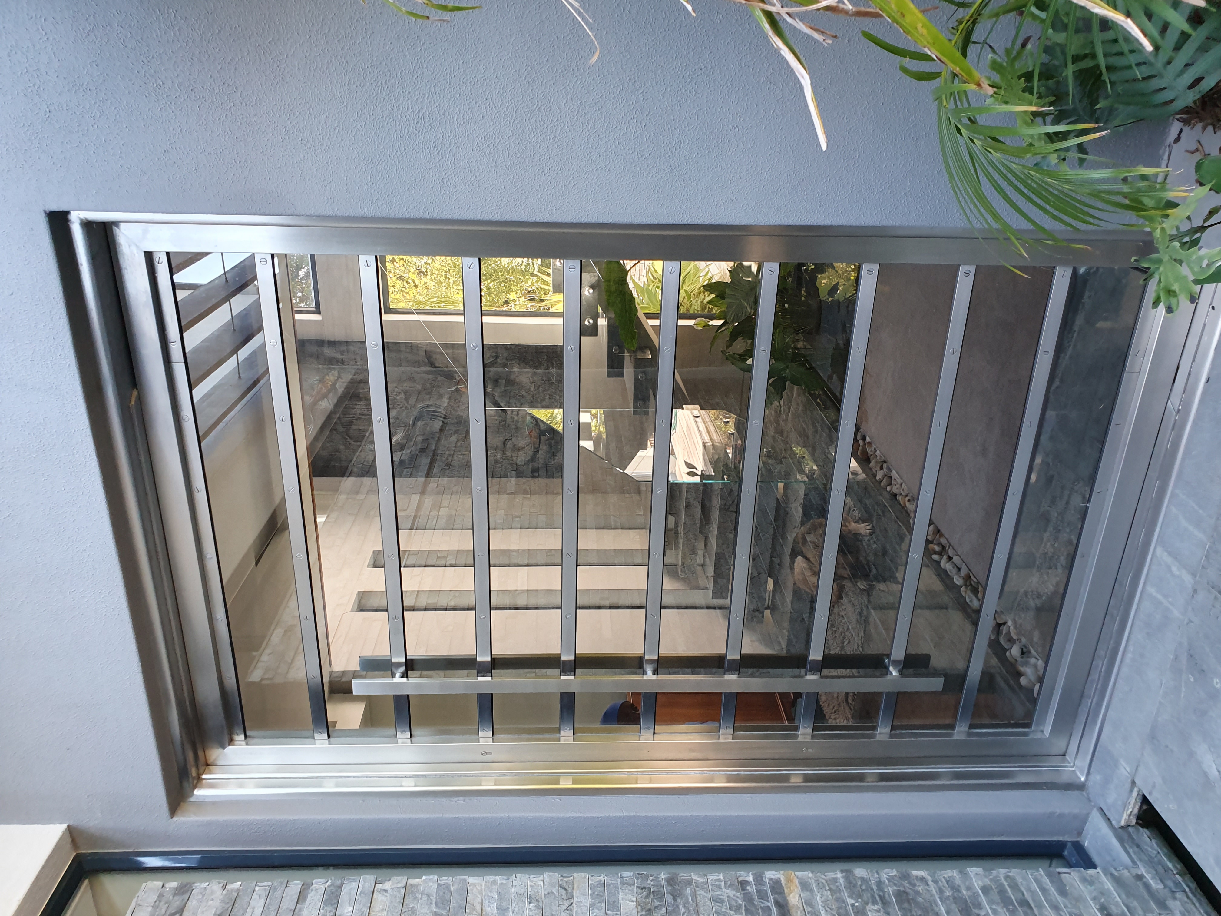 Stainless glass front door & frame Stainless glass front door & frame